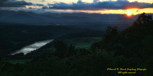 French Broad Sunset Pano